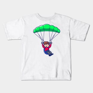 Cute People Playing Paragliding Kids T-Shirt